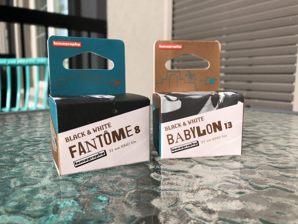 Two boxes of 35mm Film from Lomography Babylon and Fantome