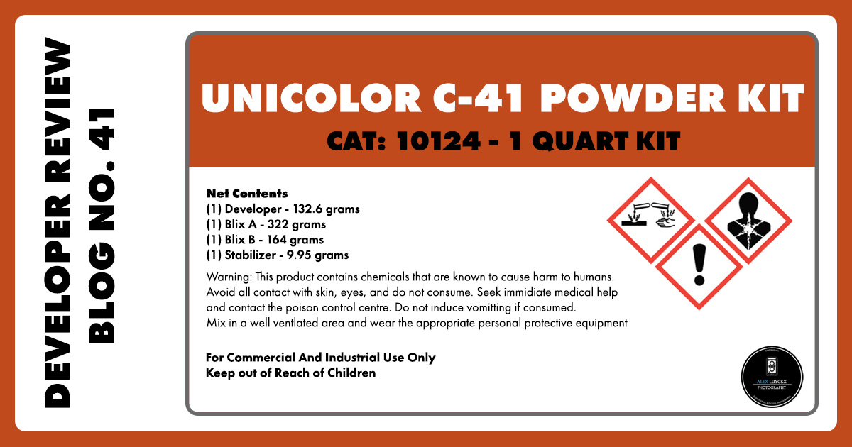 Developer Review Blog No. 41 – Unicolor C-41 Kit – Alex Luyckx | Blog